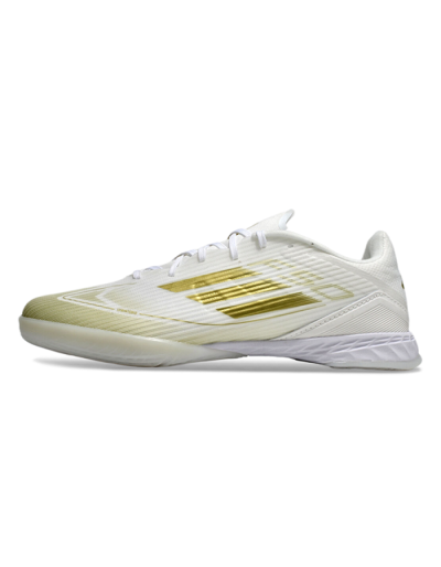 Adidas F50 Elite IC Indoor & Futsal Soccer Shoes - White/Gold