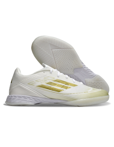 Adidas F50 Elite IC Indoor & Futsal Soccer Shoes - White/Gold