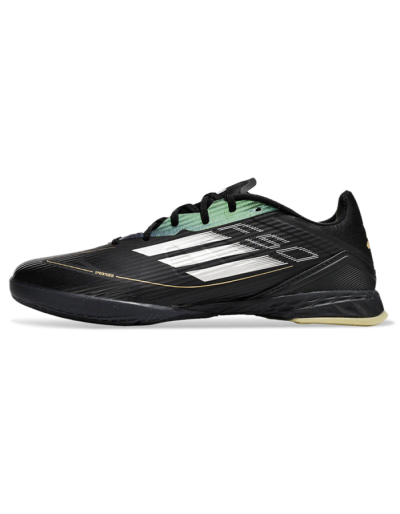 Adidas F50 Elite IC Indoor & Futsal Soccer Shoes - Black/White/Gold