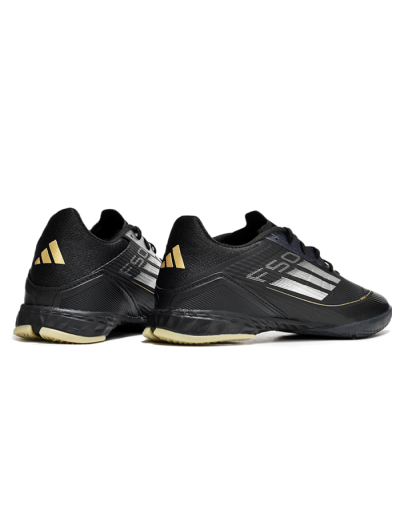 Adidas F50 Elite IC Indoor & Futsal Soccer Shoes - Black/White/Gold