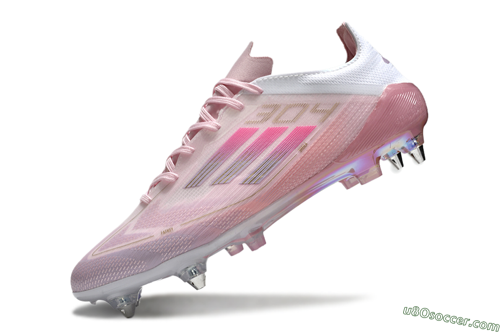 Adidas F50 Elite 304 SG Soft Ground Soccer Cleats - Pink/Gold/White 5