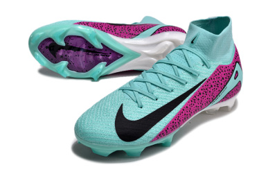 Nike Air Zoom Mercurial Superfly 10 Elite FG Firm Ground Soccer Cleats - Jade/Black/Purple