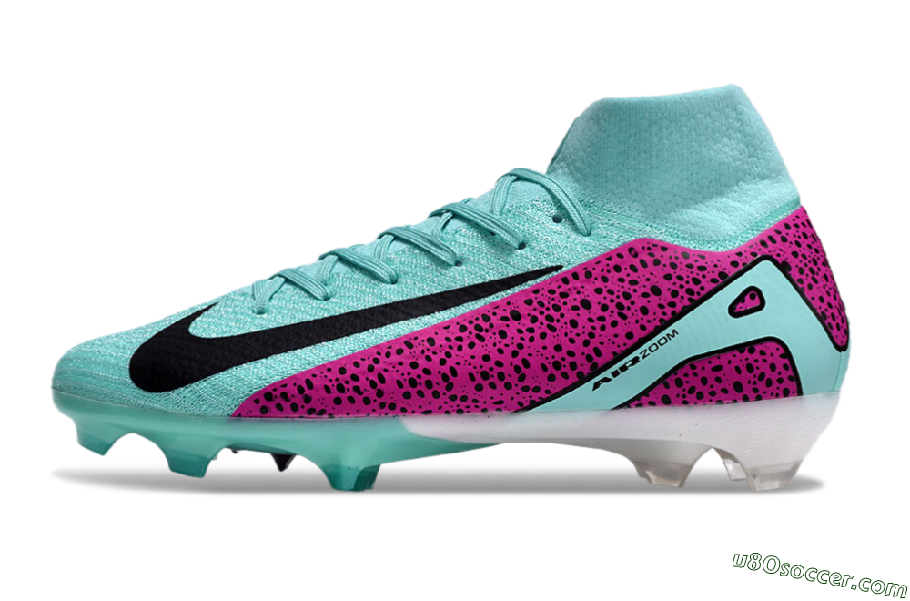 Nike Air Zoom Mercurial Superfly 10 Elite FG Firm Ground Soccer Cleats - Jade/Black/Purple 2