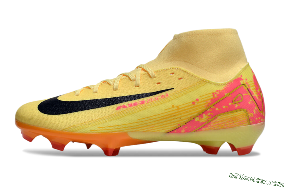 Nike Air Zoom Mercurial Superfly 10 Elite FG Firm Ground Soccer Cleats - Yellow/Black/Red 2