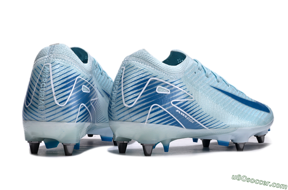 Nike Air Zoom Mercurial Vapor 16 Elite SG Soft Ground Soccer Cleats - Jade/Blue/White 6