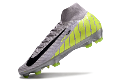 Nike Air Zoom Mercurial Superfly 10 Elite FG Firm Ground Soccer Cleats - Grey/Black/Yellow