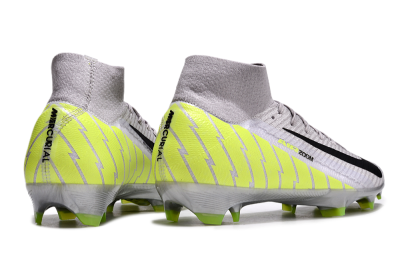 Nike Air Zoom Mercurial Superfly 10 Elite FG Firm Ground Soccer Cleats - Grey/Black/Yellow