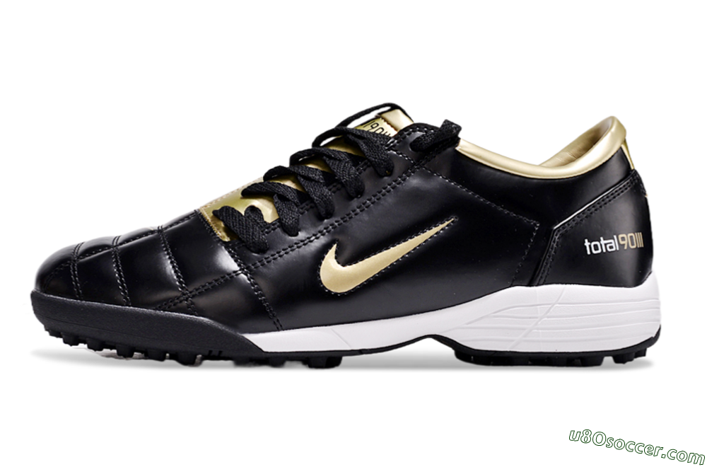 Nike Total 90 II TF Artificial Turf Soccer Shoes - Black/Gold/White 2