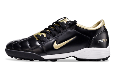 Nike Total 90 II TF Artificial Turf Soccer Shoes - Black/Gold/White