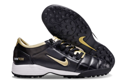 Nike Total 90 II TF Artificial Turf Soccer Shoes - Black/Gold/White