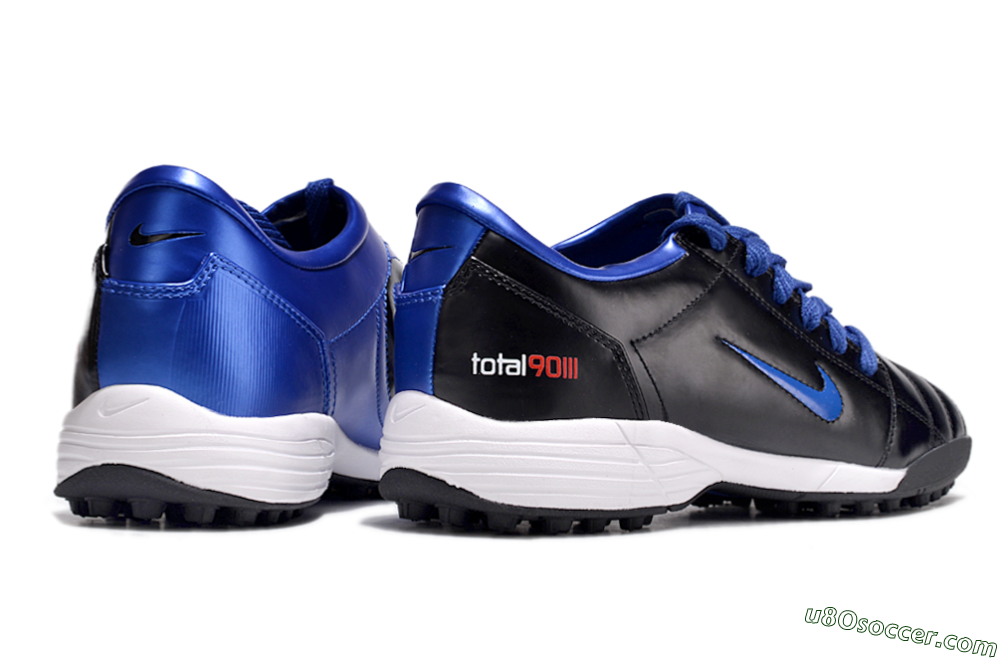 Nike Total 90 II TF Artificial Turf Soccer Shoes - Black/Blue/White 6