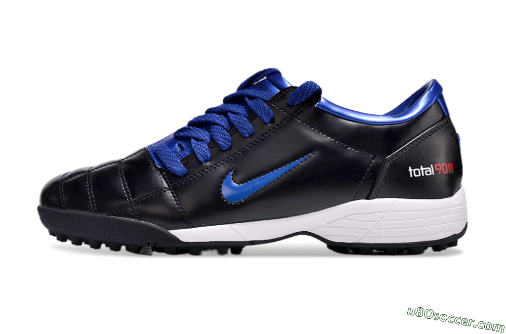 Nike Total 90 II TF Artificial Turf Soccer Shoes - Black/Blue/White 2