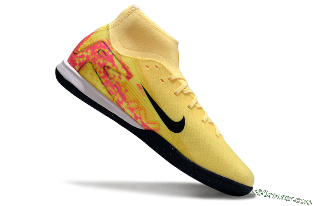 Nike Air Zoom Mercurial Superfly 10 Elite IC Indoor & Futsal Soccer Shoes - Yellow/Black/Red 4