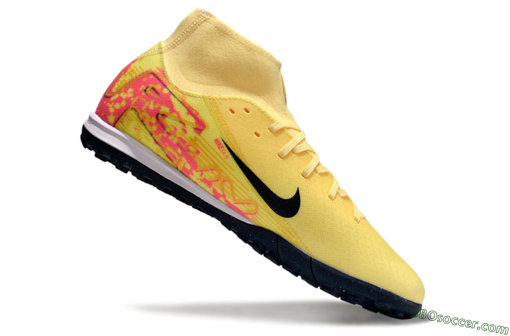 Nike Air Zoom Mercurial Superfly 10 Elite TF Artificial Turf Soccer Shoes - Yellow/Black/Red 4