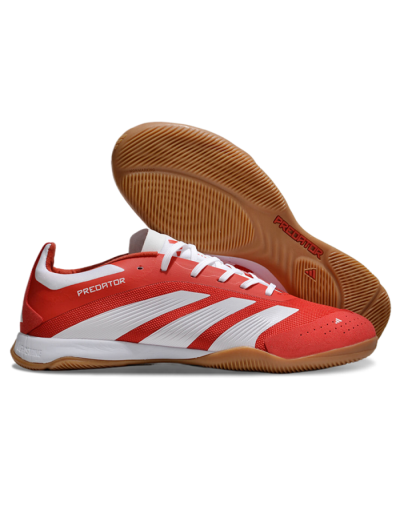 Adidas Predator 24 Elite IC Indoor & Futsal Soccer Shoes - Red/White/Brown