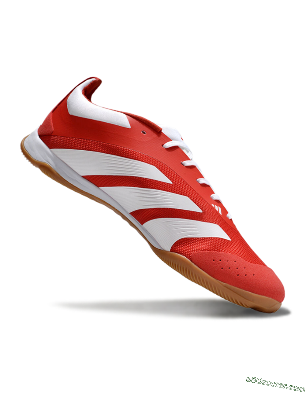 Adidas Predator 24 Elite IC Indoor & Futsal Soccer Shoes - Red/White/Brown 4