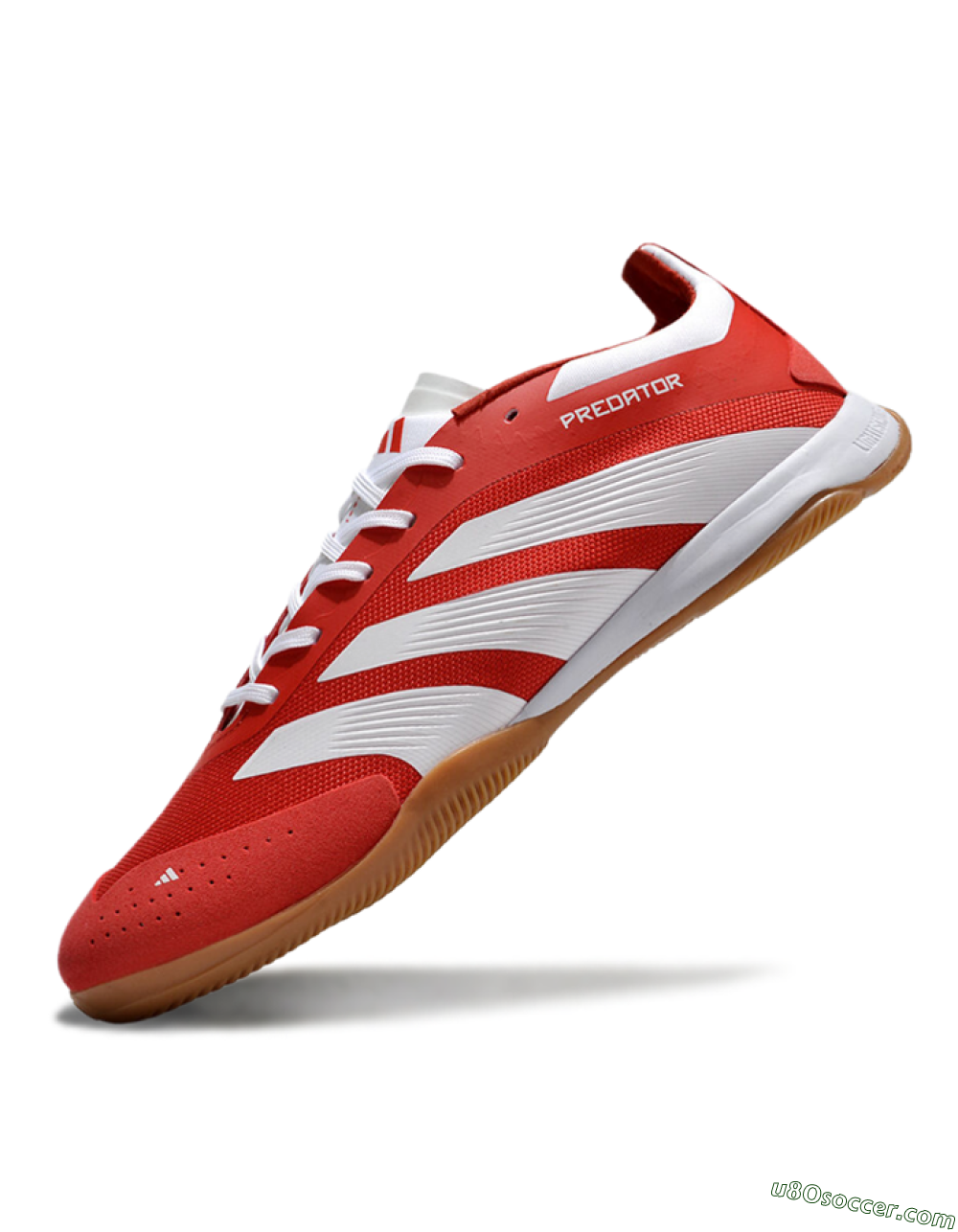 Adidas Predator 24 Elite IC Indoor & Futsal Soccer Shoes - Red/White/Brown 5