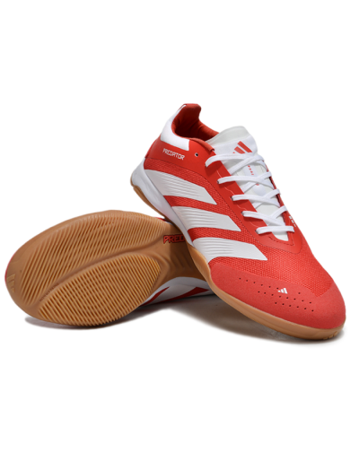 Adidas Predator 24 Elite IC Indoor & Futsal Soccer Shoes - Red/White/Brown