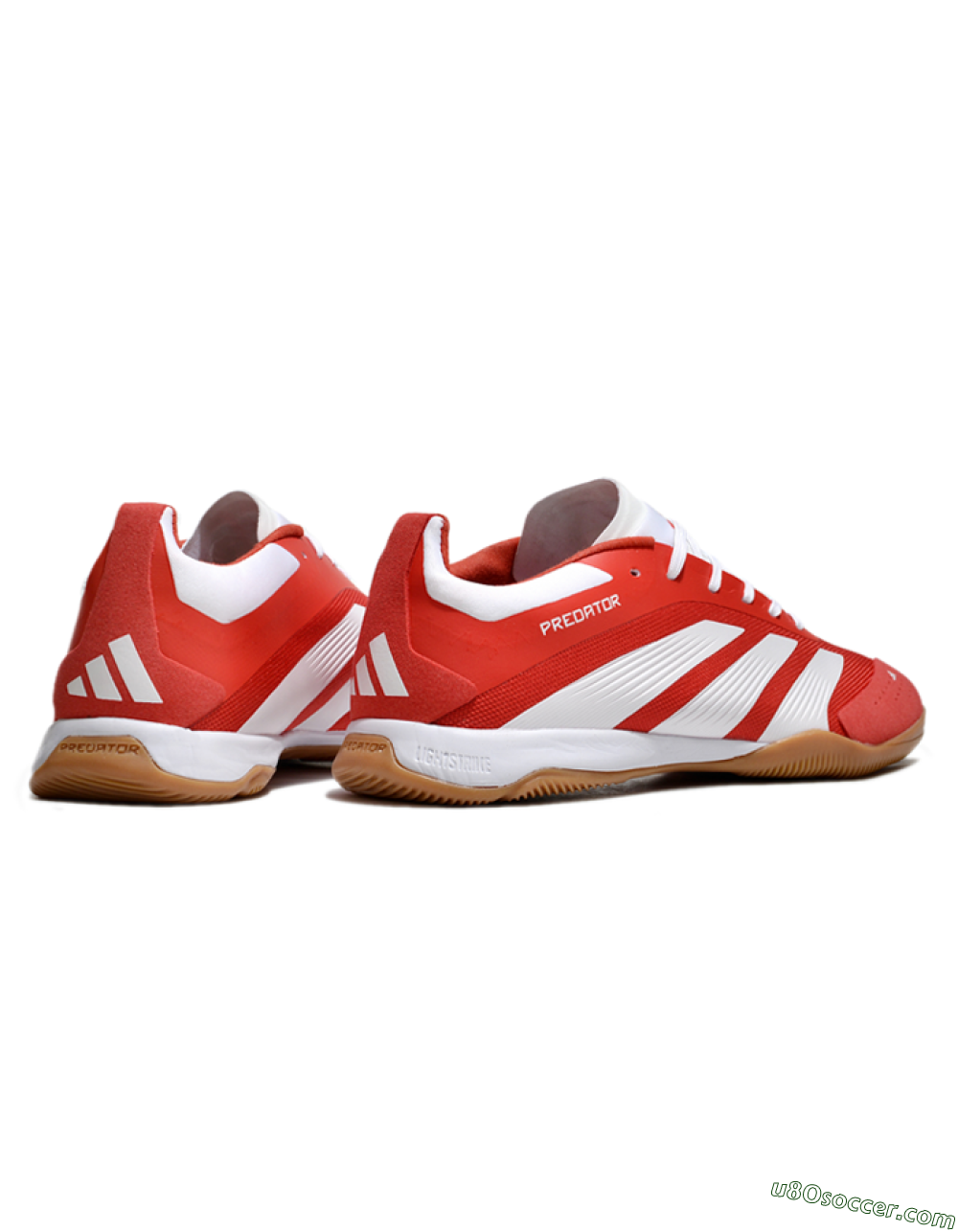 Adidas Predator 24 Elite IC Indoor & Futsal Soccer Shoes - Red/White/Brown 6