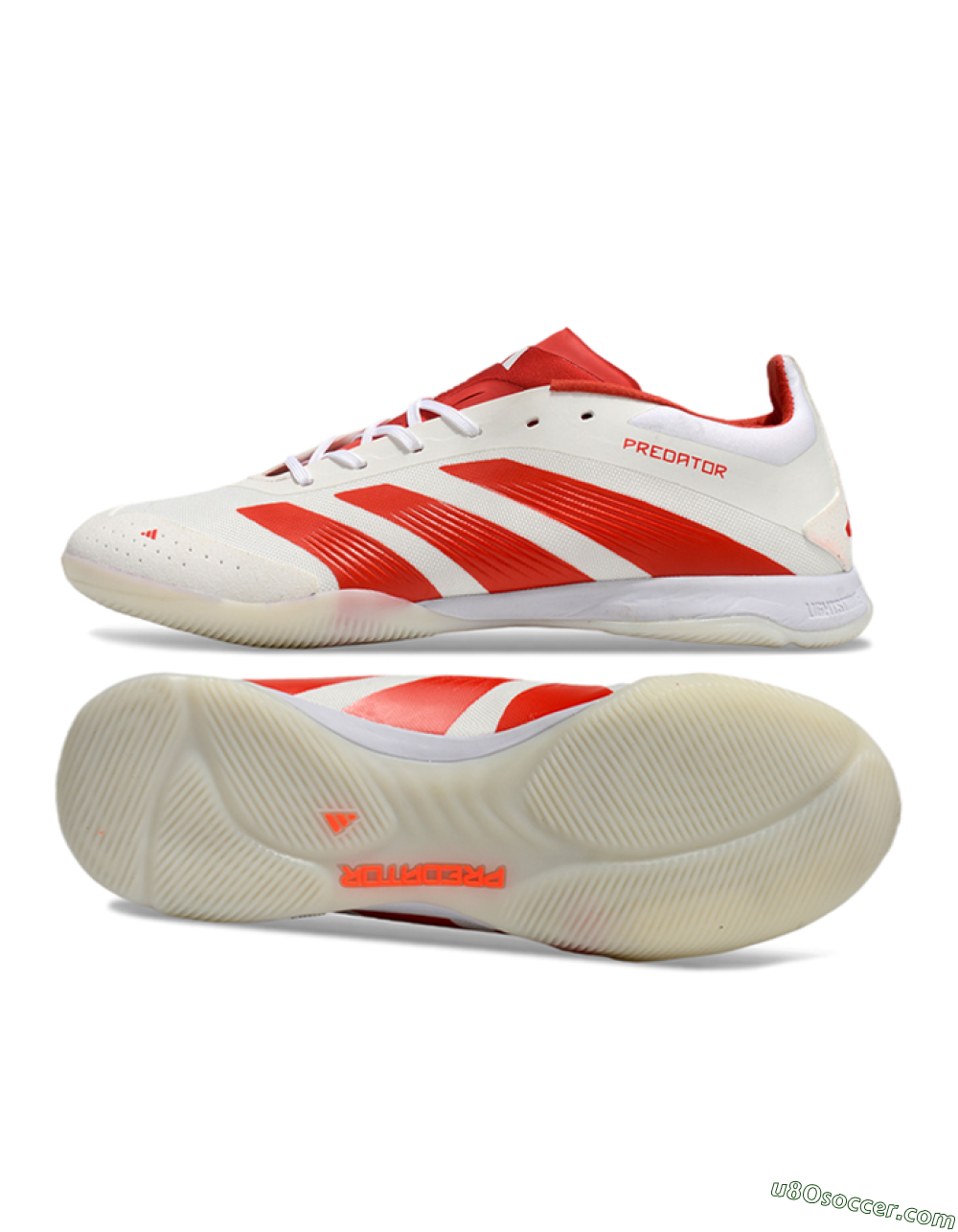 Adidas Predator 24 Elite IC Indoor & Futsal Soccer Shoes - Beige/Red/White 0