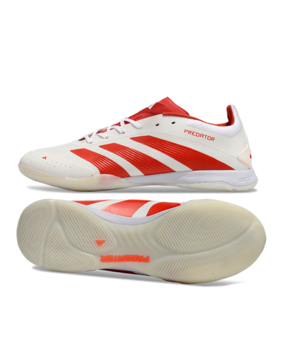 Adidas Predator 24 Elite IC Indoor & Futsal Soccer Shoes - Beige/Red/White