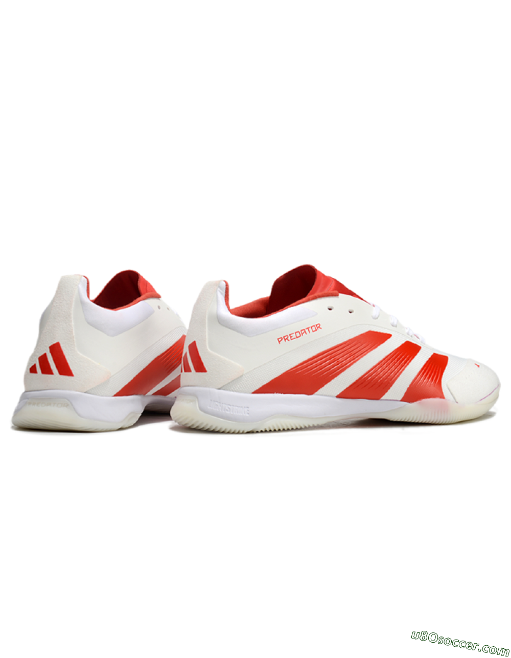 Adidas Predator 24 Elite IC Indoor & Futsal Soccer Shoes - Beige/Red/White 6