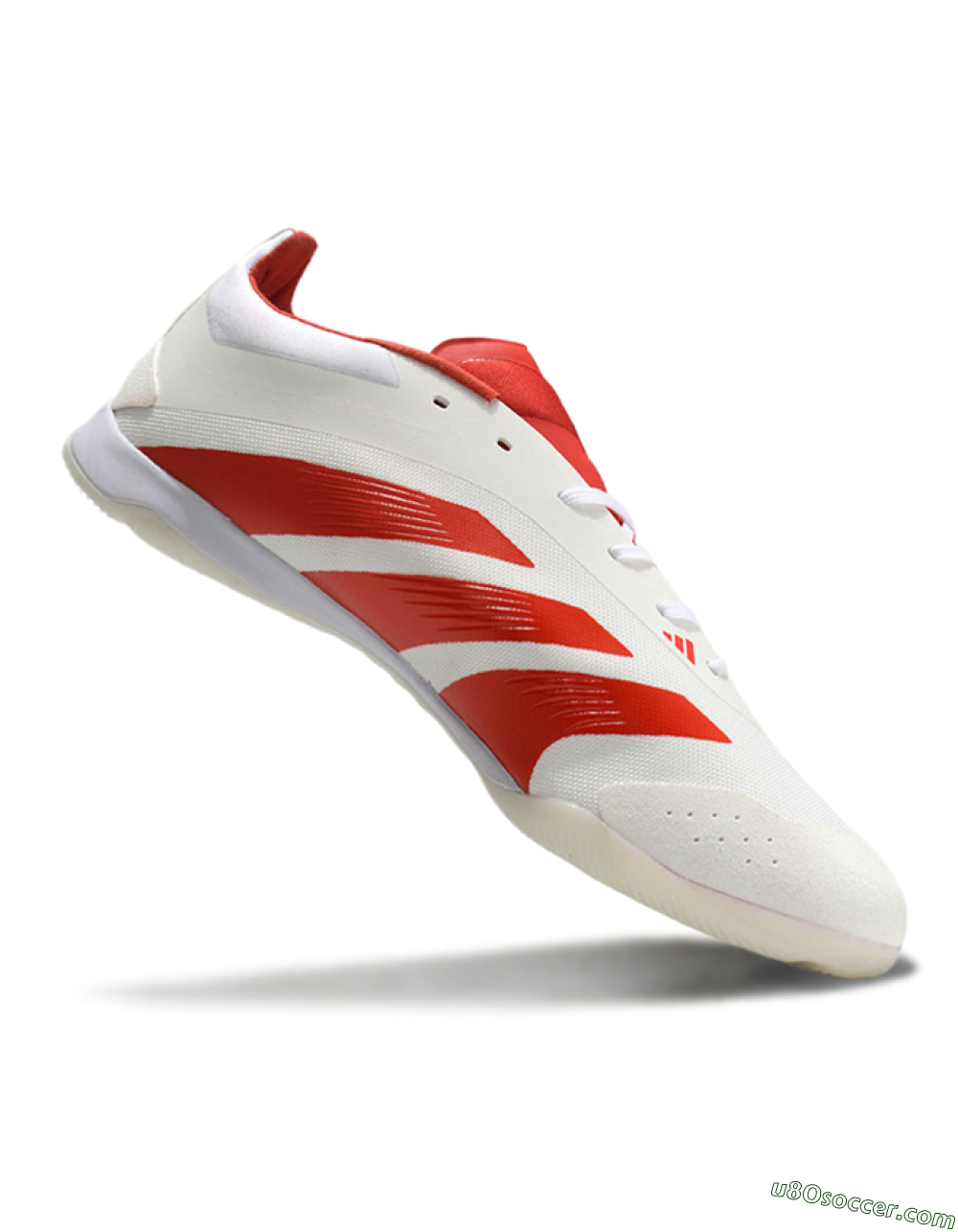 Adidas Predator 24 Elite IC Indoor & Futsal Soccer Shoes - Beige/Red/White 4
