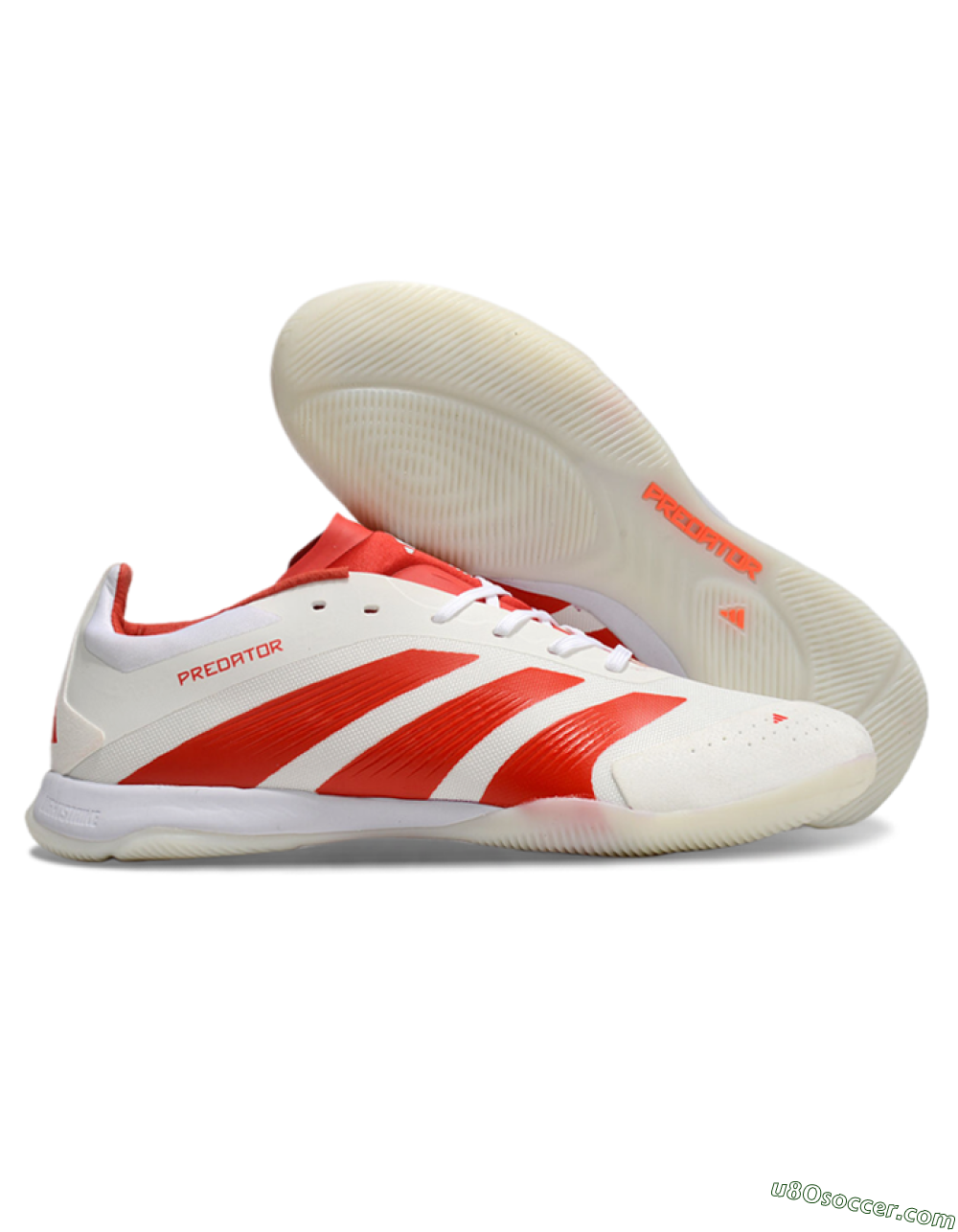 Adidas Predator 24 Elite IC Indoor & Futsal Soccer Shoes - Beige/Red/White 1