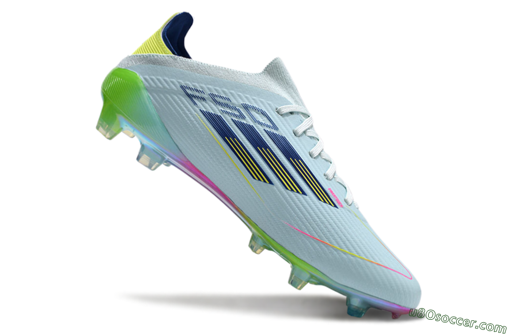 Adidas F50 Elite FG Firm Ground Soccer Cleats - Jade/Blue/Yellow 5
