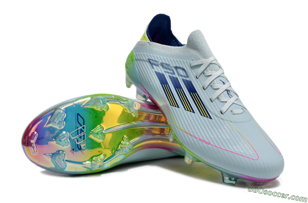 Adidas F50 Elite FG Firm Ground Soccer Cleats - Jade/Blue/Yellow 4