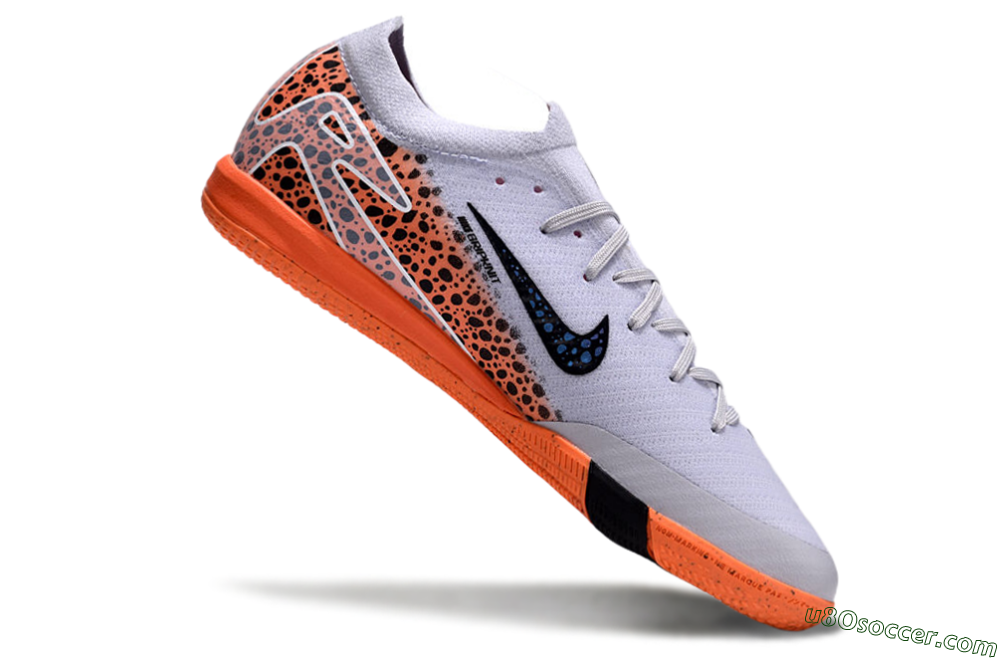 Nike Air Zoom Mercurial Vapor 16 Elite IC Indoor & Futsal Soccer Shoes - White/Black/Leopard 4