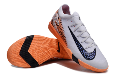 Nike Air Zoom Mercurial Vapor 16 Elite IC Indoor & Futsal Soccer Shoes - White/Black/Leopard