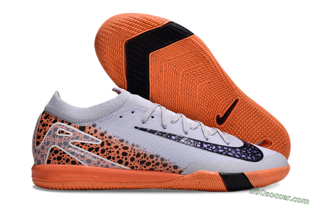 Nike Air Zoom Mercurial Vapor 16 Elite IC Indoor & Futsal Soccer Shoes - White/Black/Leopard 1