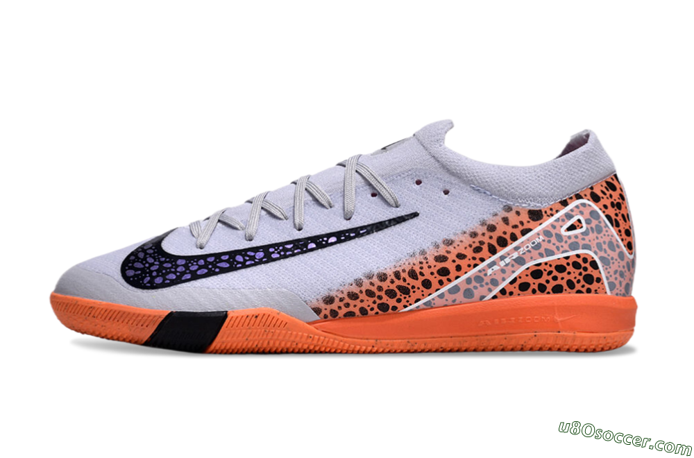 Nike Air Zoom Mercurial Vapor 16 Elite IC Indoor & Futsal Soccer Shoes - White/Black/Leopard 2