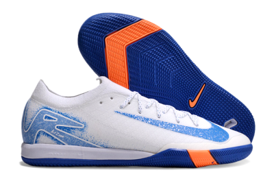 Nike Air Zoom Mercurial Vapor 16 Elite IC Indoor & Futsal Soccer Shoes - White/Blue/Orange