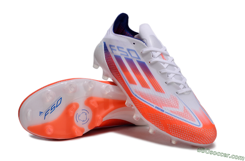 Adidas F50 Elite AG Artificial Grass Soccer Cleats - Red/White/Blue 4