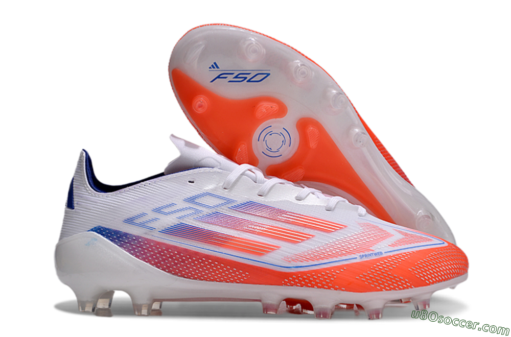 Adidas F50 Elite AG Artificial Grass Soccer Cleats - Red/White/Blue 1