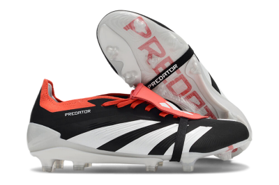 Adidas Predator Elite Foldover Tongue FG Firm Ground Soccer Cleats - Black/White/Red