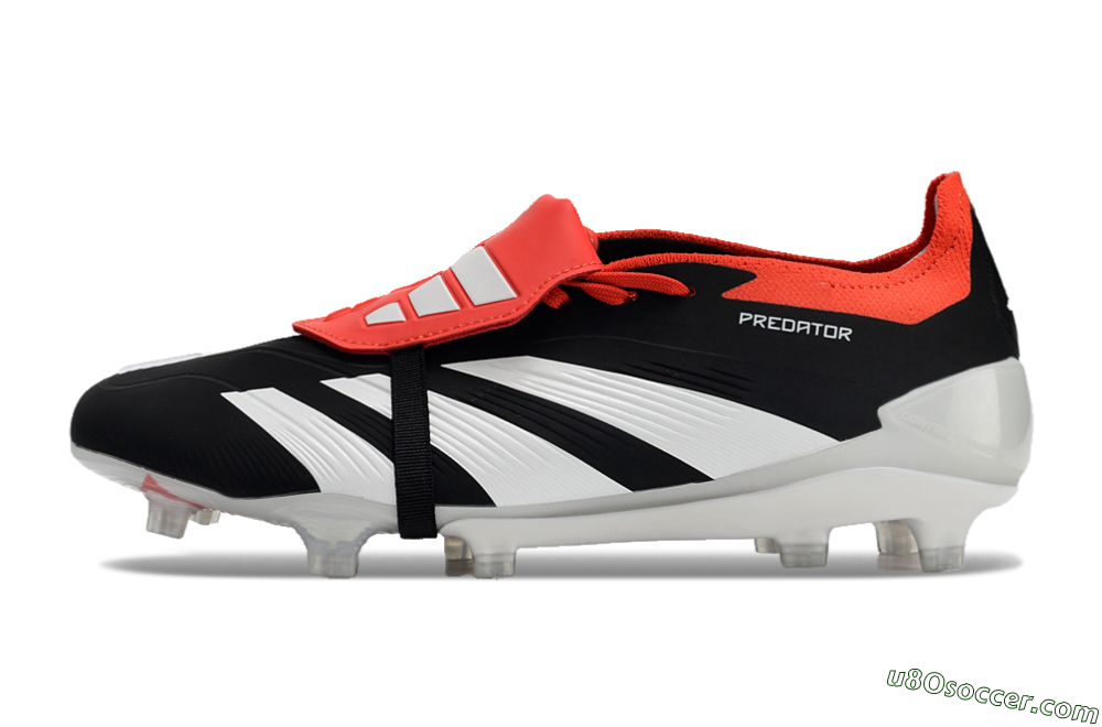 Adidas Predator Elite Foldover Tongue FG Firm Ground Soccer Cleats - Black/White/Red 2