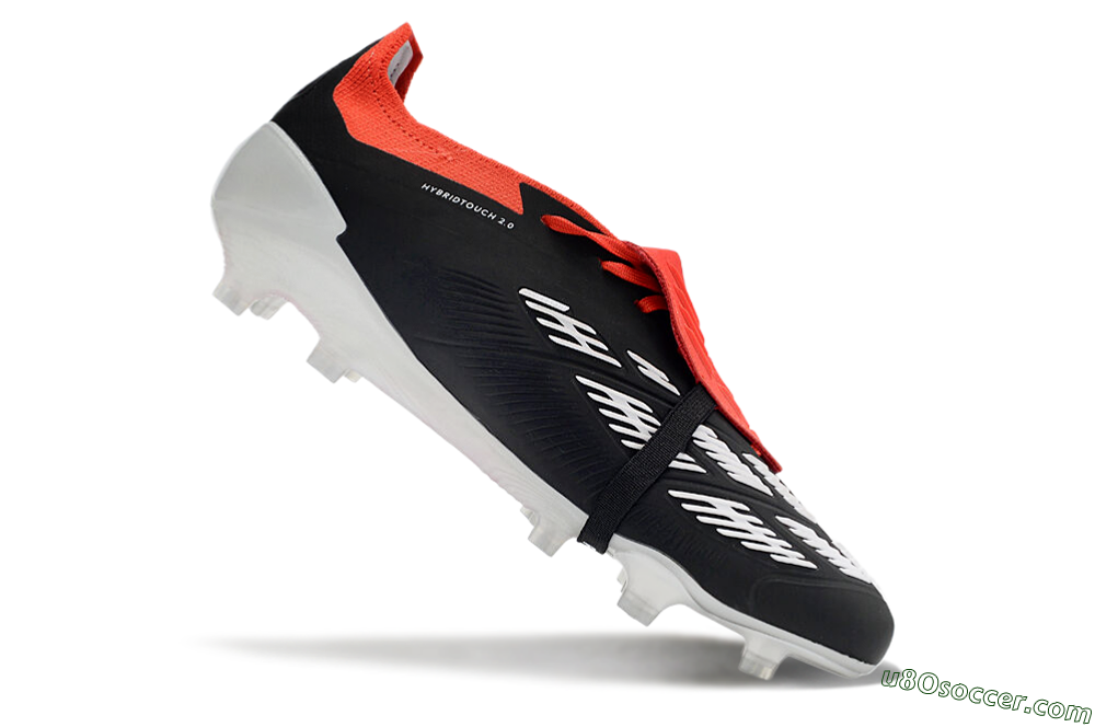 Adidas Predator Elite Foldover Tongue FG Firm Ground Soccer Cleats - Black/White/Red 4
