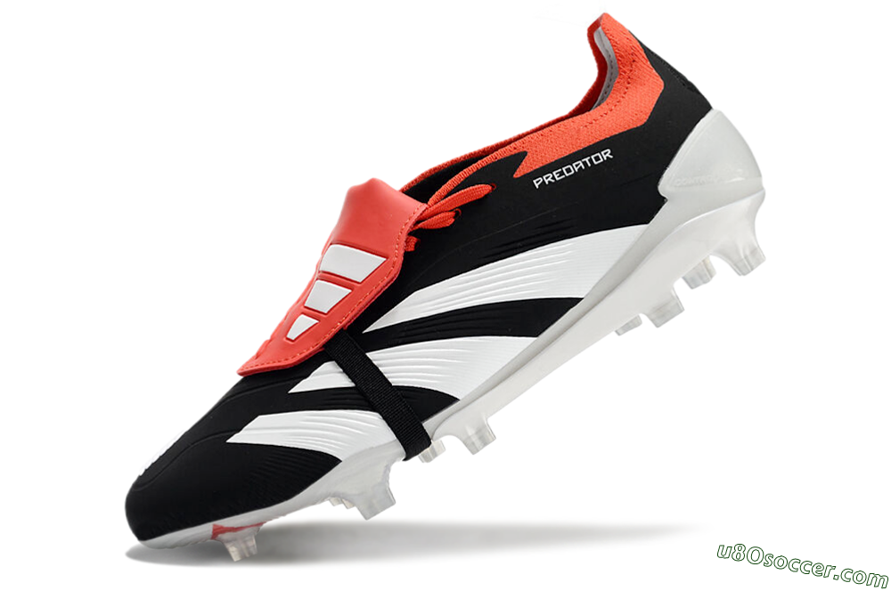 Adidas Predator Elite Foldover Tongue FG Firm Ground Soccer Cleats - Black/White/Red 5