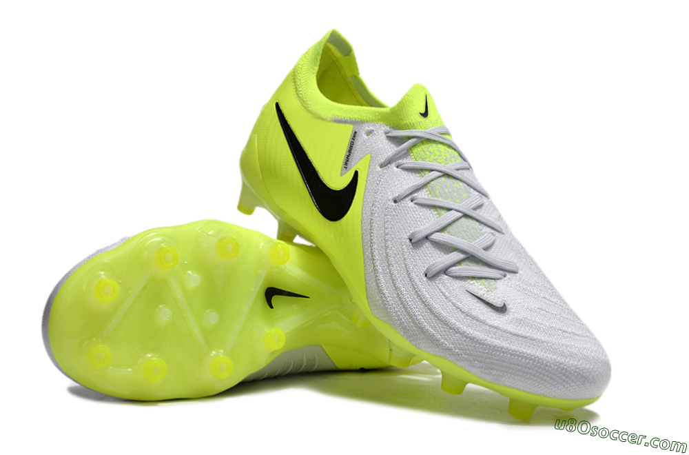Nike Phantom Luna Elite Artificial Grass Soccer Cleats - Yellow/Grey/Black 2