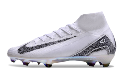 Nike Air Zoom Mercurial Superfly 10 Elite FG Firm Ground Soccer Cleats - White/Black/Grey