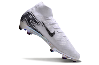 Nike Air Zoom Mercurial Superfly 10 Elite FG Firm Ground Soccer Cleats - White/Black/Grey