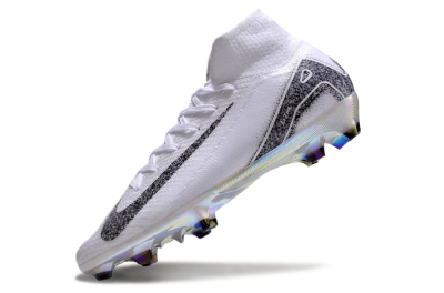 Nike Air Zoom Mercurial Superfly 10 Elite FG Firm Ground Soccer Cleats - White/Black/Grey
