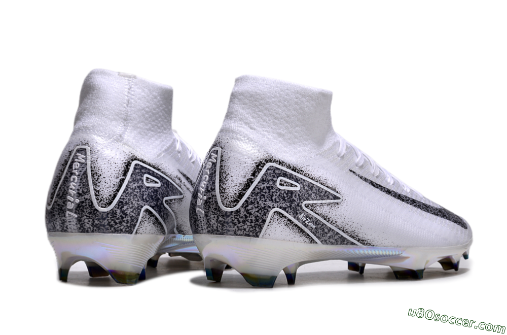 Nike Air Zoom Mercurial Superfly 10 Elite FG Firm Ground Soccer Cleats - White/Black/Grey 6