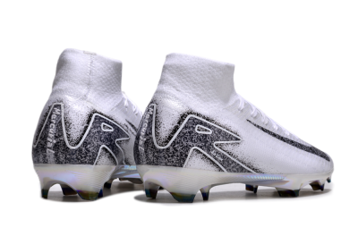 Nike Air Zoom Mercurial Superfly 10 Elite FG Firm Ground Soccer Cleats - White/Black/Grey