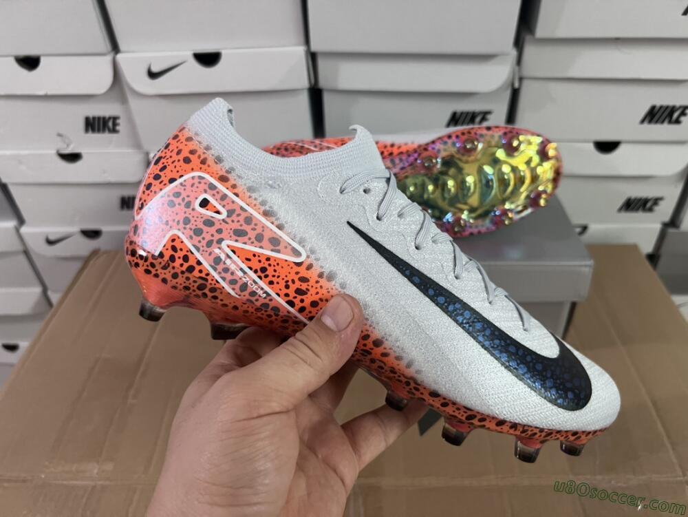 Nike Air Zoom Mercurial Vapor 16 Elite AG Artificial Grass Soccer Cleats - Grey/Black/Brown