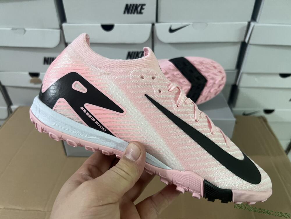 Nike Air Zoom Mercurial Vapor 16 Elite TF Artificial Turf Soccer Shoes - Pink/Black/White