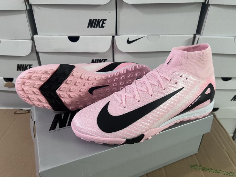 Nike Air Zoom Mercurial Superfly 10 Elite TF Artificial Turf Soccer Shoes - Pink/White/Black